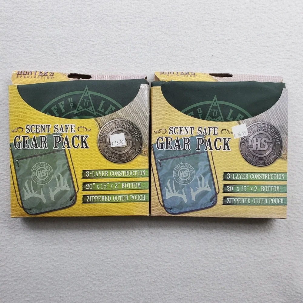 Hunters Specialties Bag Scent Safe Gear Pack‎ Scent Free Water Resistant Lot 2